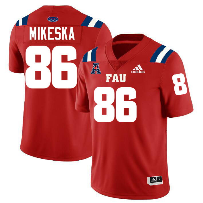 Reid Mikeska FAU Jersey,Florida Atlantic Owls Football Jersey,Uniforms,Gears-Red